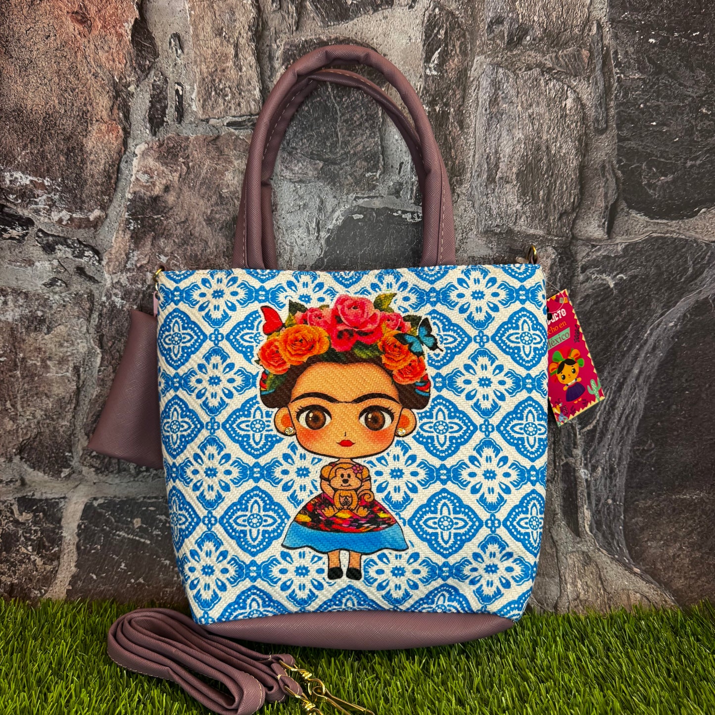 Artesanal Yute Handbag, Frida Lavender