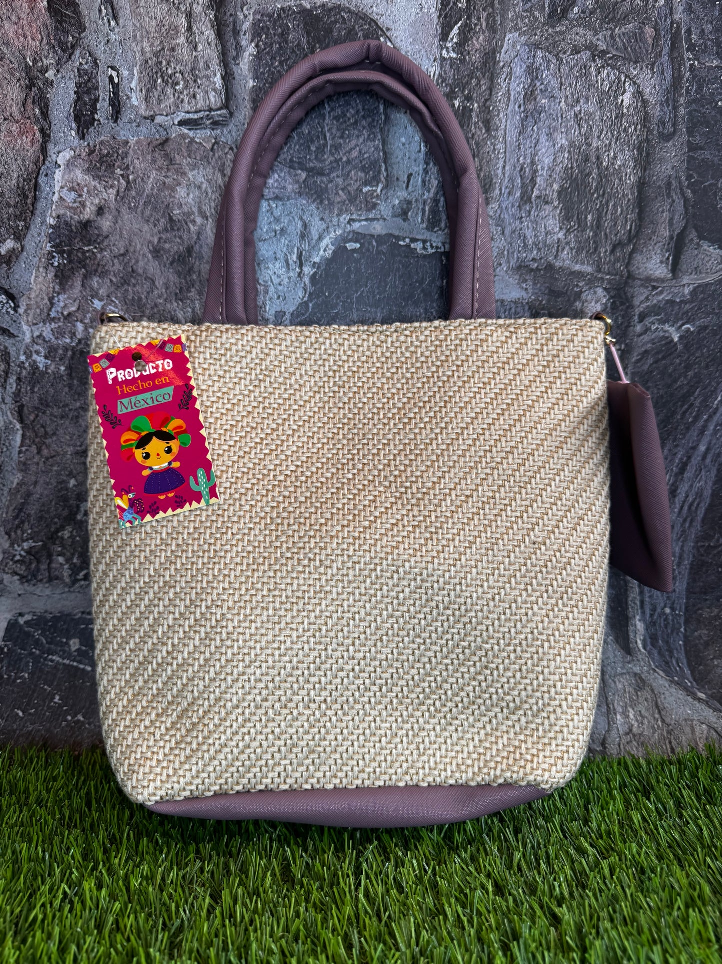 Artesanal Yute Handbag, Frida Lavender