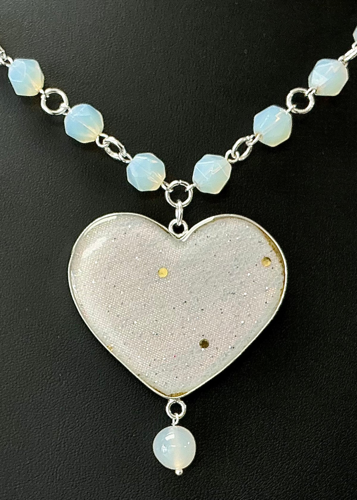 Moonstone Heart Necklace & Earrings