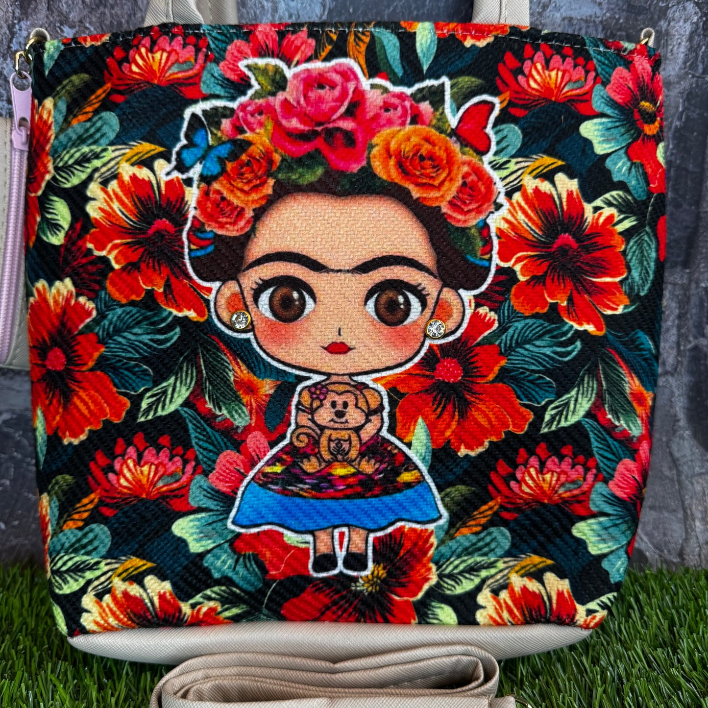 Artesanal Yute Handbag, Frida Beige