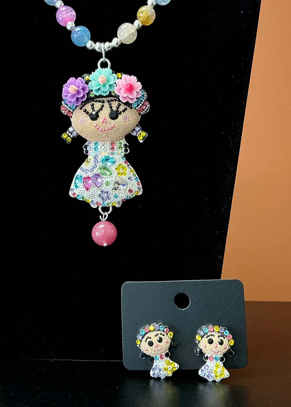 Frida Necklace & Earring Set - Multicolor