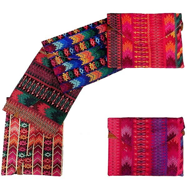 Embroidered Huipil Envelope Crossbody Bag