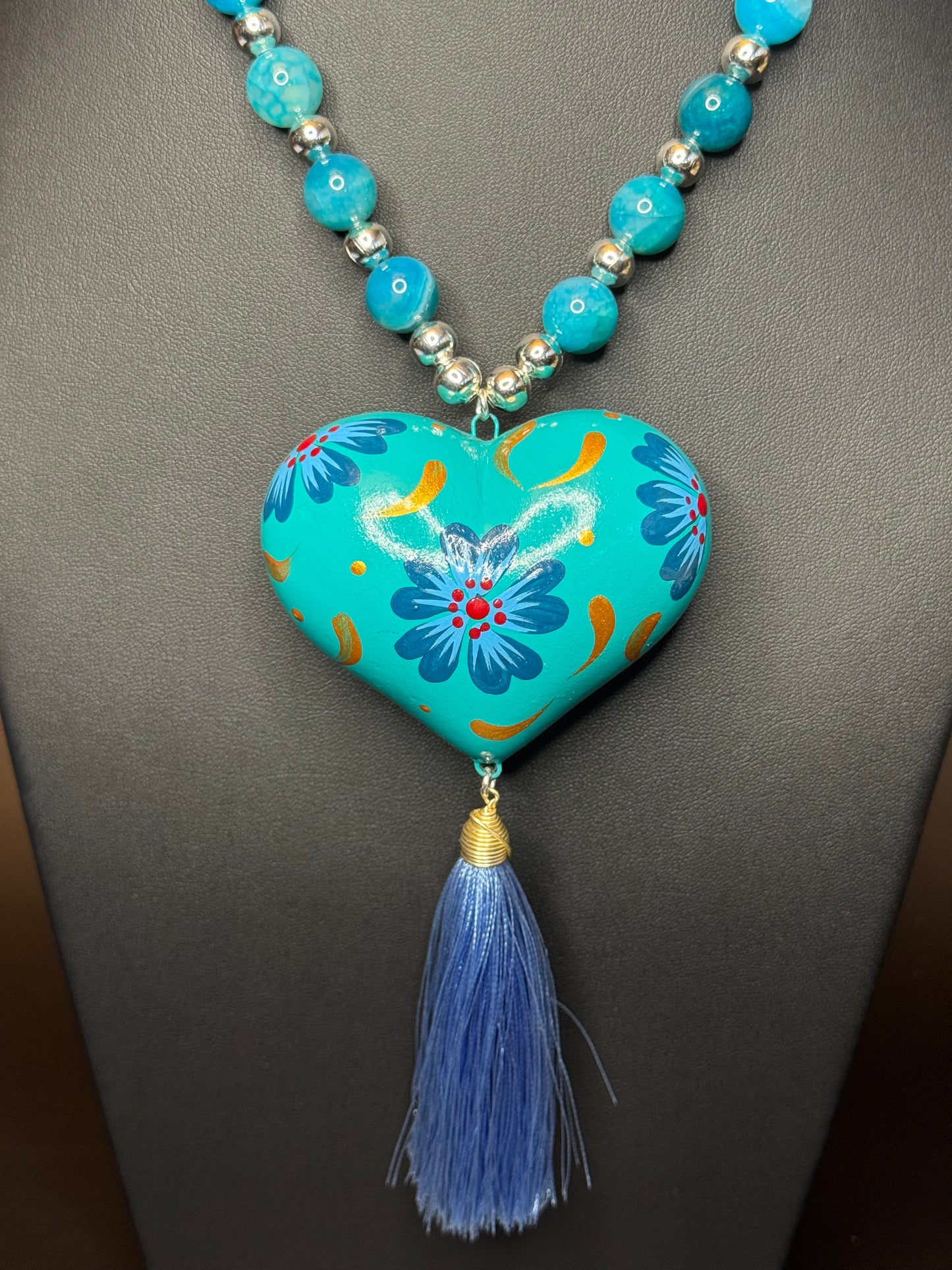 Aquamarine Corazon Pintado Set