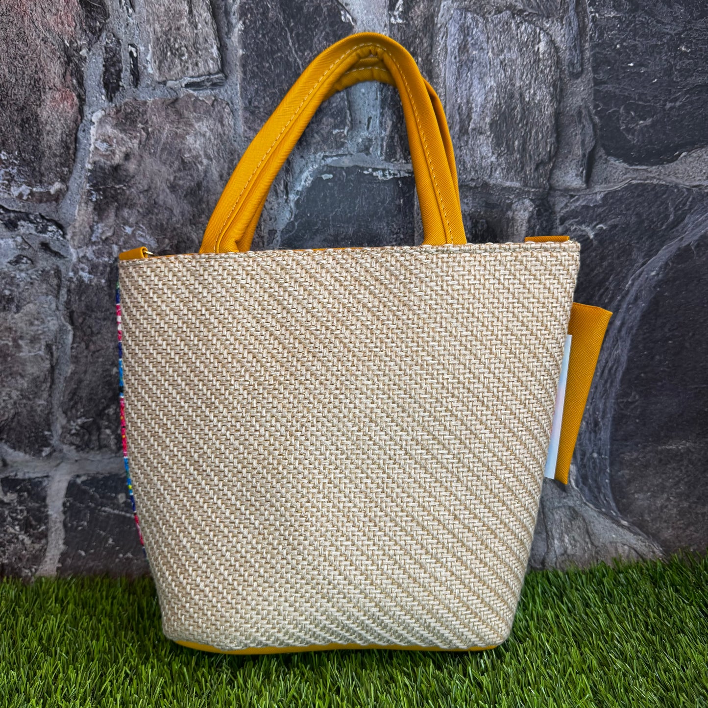 Artesanal Yute Handbag, Frida Yellow