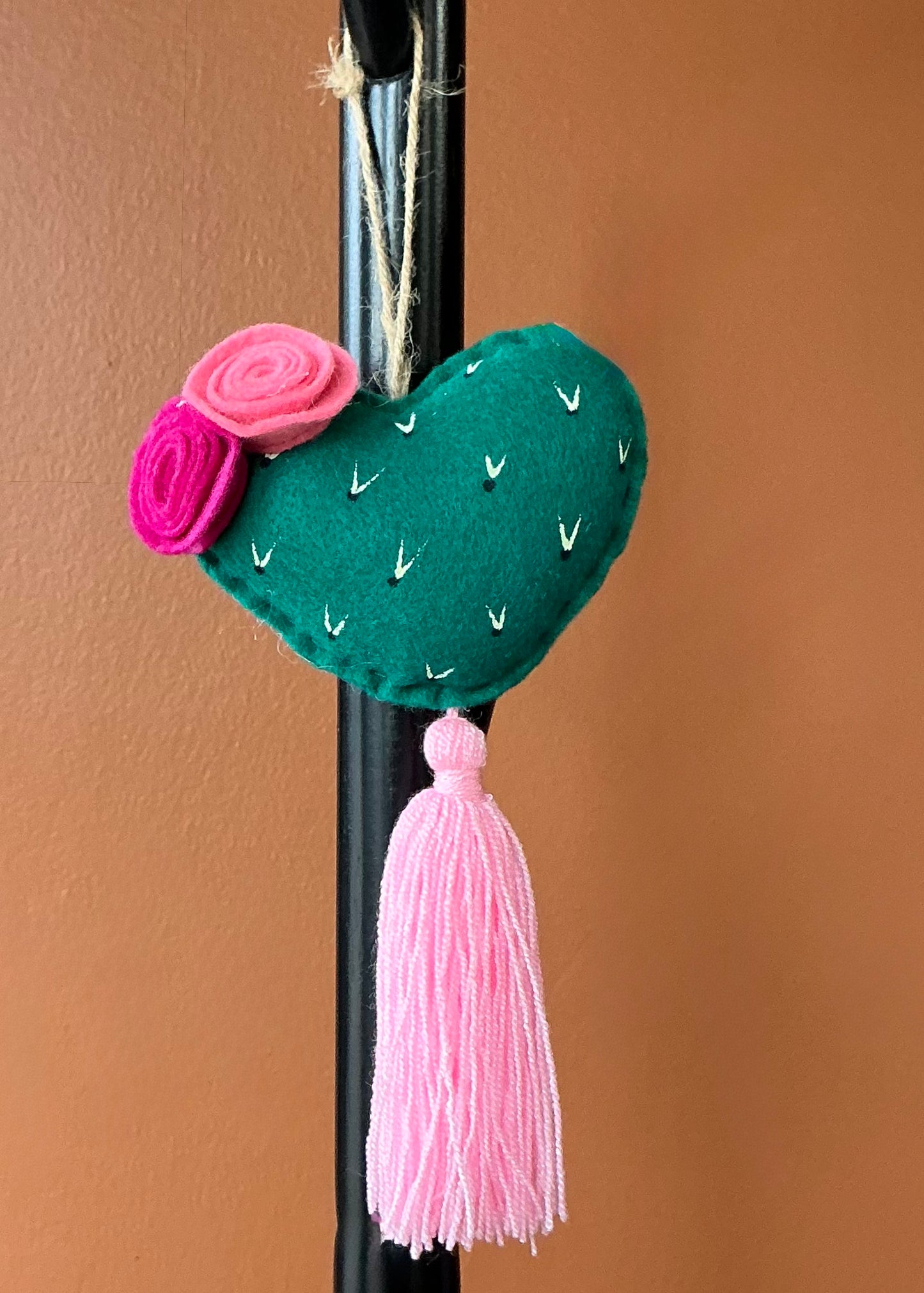 Cactus Heart Bag Charm