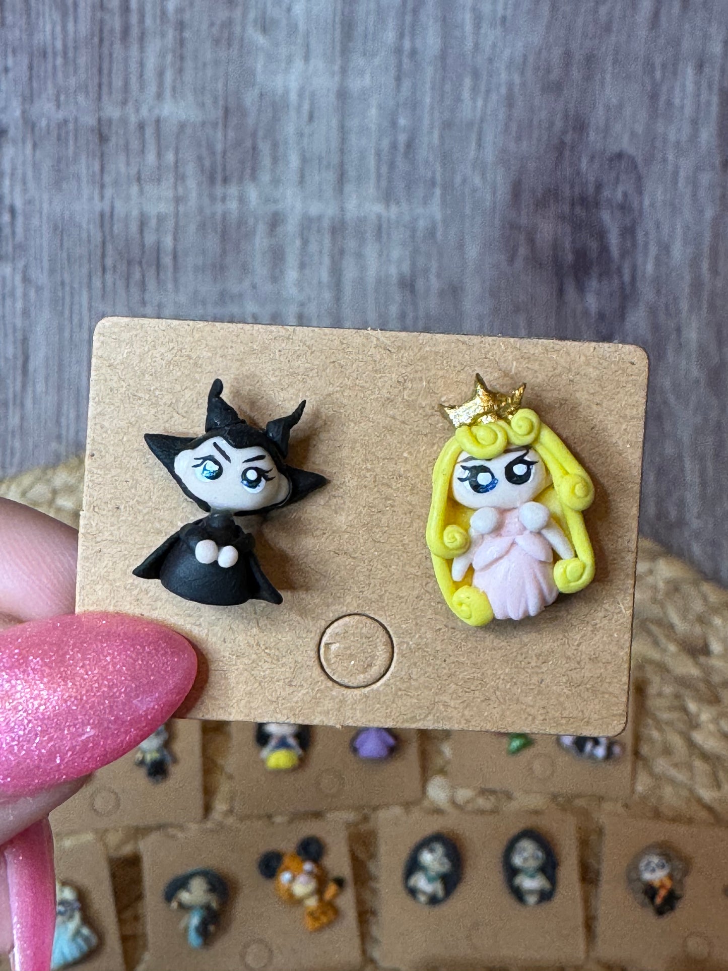 Maleficent & Aurora Stud Earrings