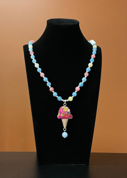 Ice Cream Necklace & Earring Set