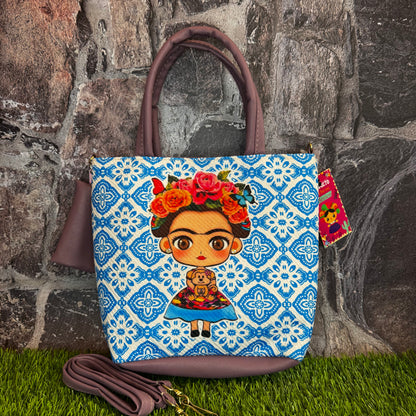 Artesanal Yute Handbag, Frida Lavender