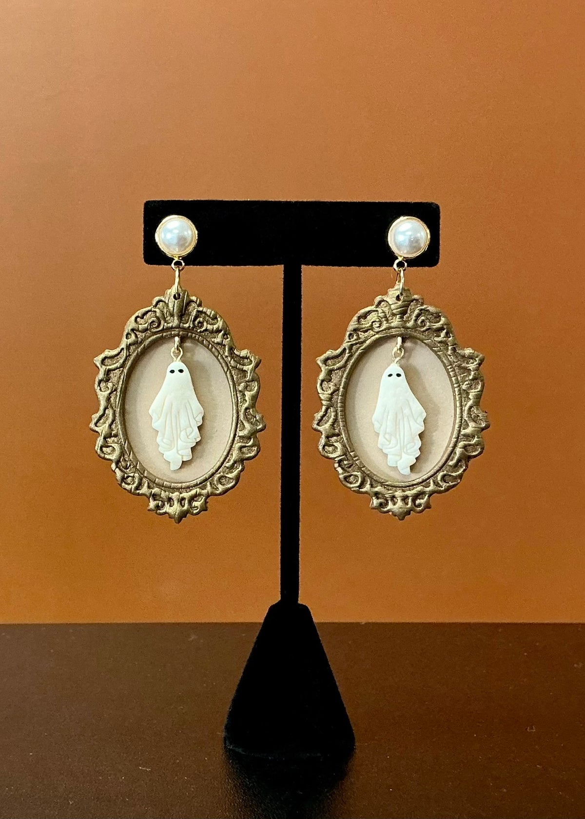 Vintage Ghost Frame Earrings