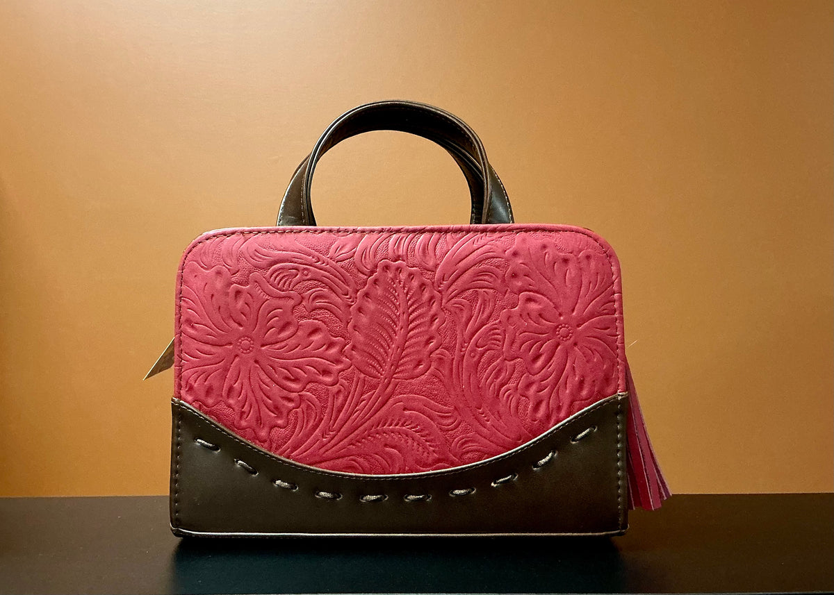 Mexican Artisanal Handbag - Red & Brown