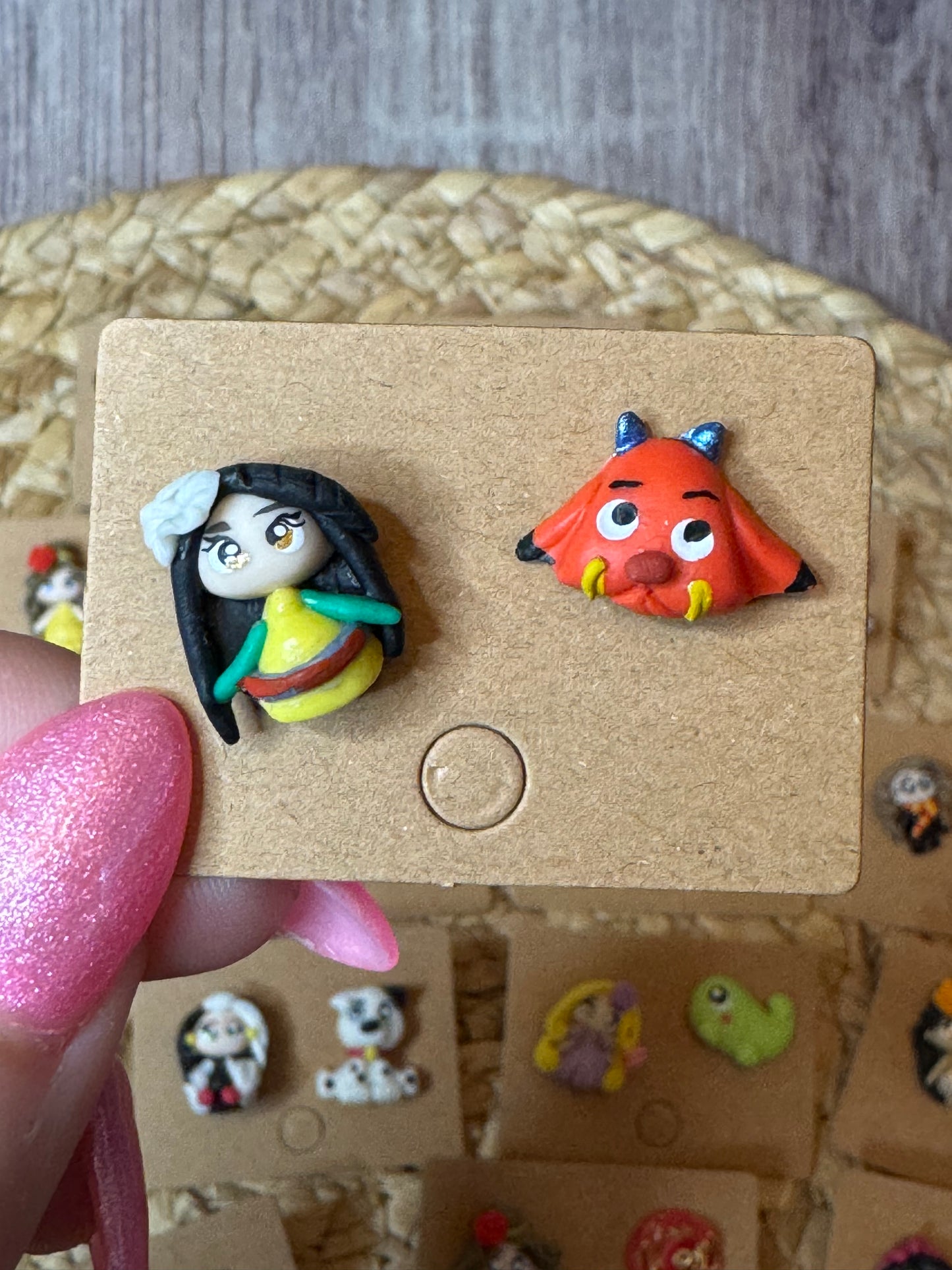 Mulan & Mushu Stud Earrings