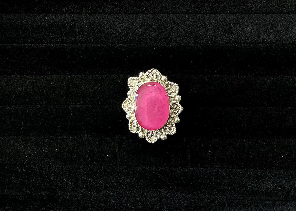 Ornate Pink Ring