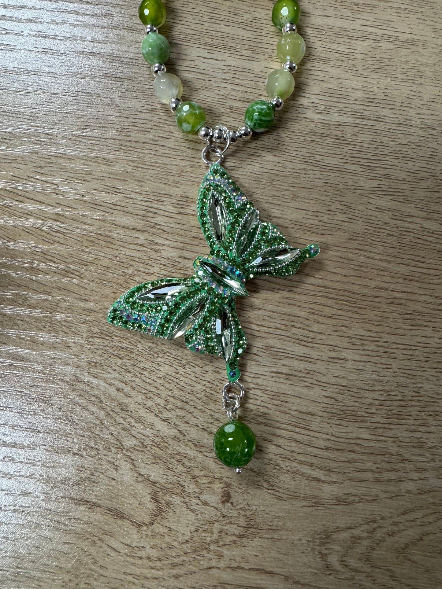 Mariposa Statement Necklace & Earrings - Green