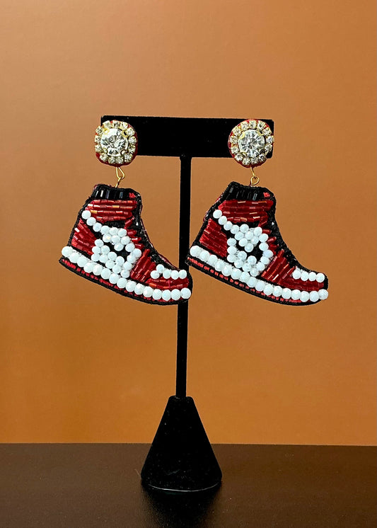 Sneakers Beaded Earrings