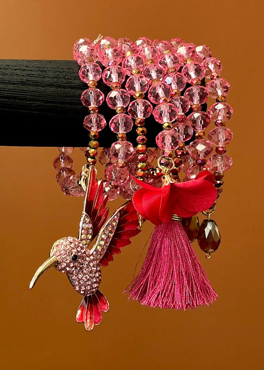 Pink Hummingbird Semanario Bracelet