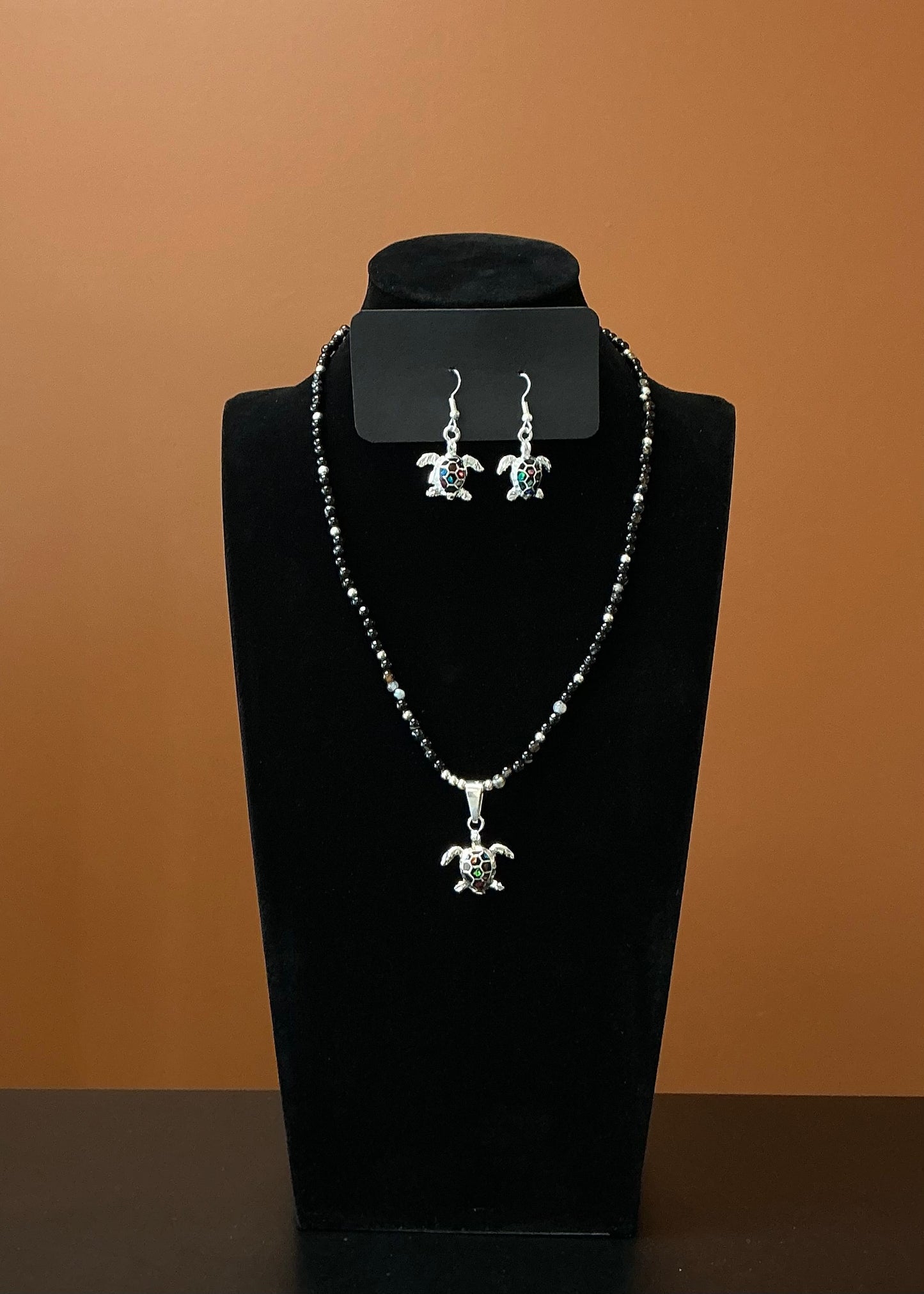 Turtle Necklace & Earrings