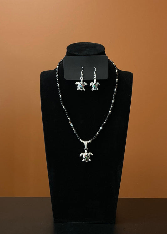 Turtle Necklace & Earrings