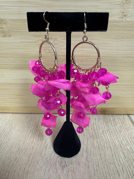 Escama Earrings - Fuchsia