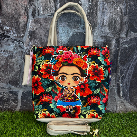 Artesanal Yute Handbag, Frida Beige