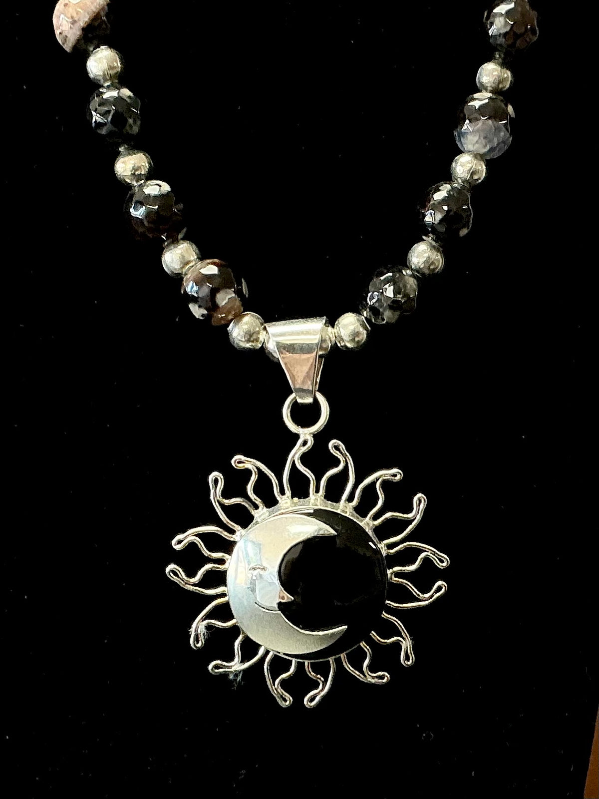 Brown Eclipse Necklace & Earring Set