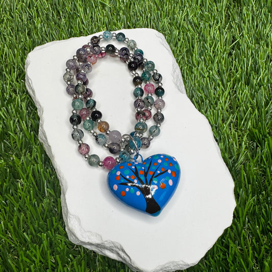 Arbol Corazon Pintado Labradorite Bracelet