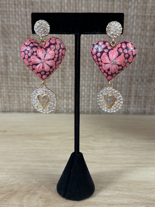 Corazón Floral Statement Earrings