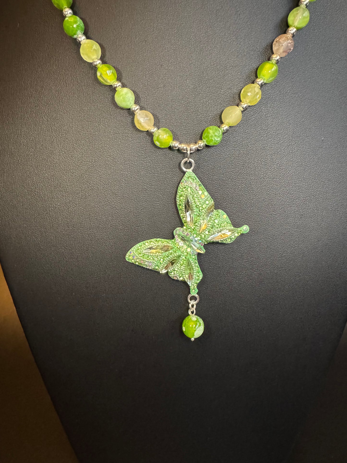 Mariposa Statement Necklace & Earrings - Green