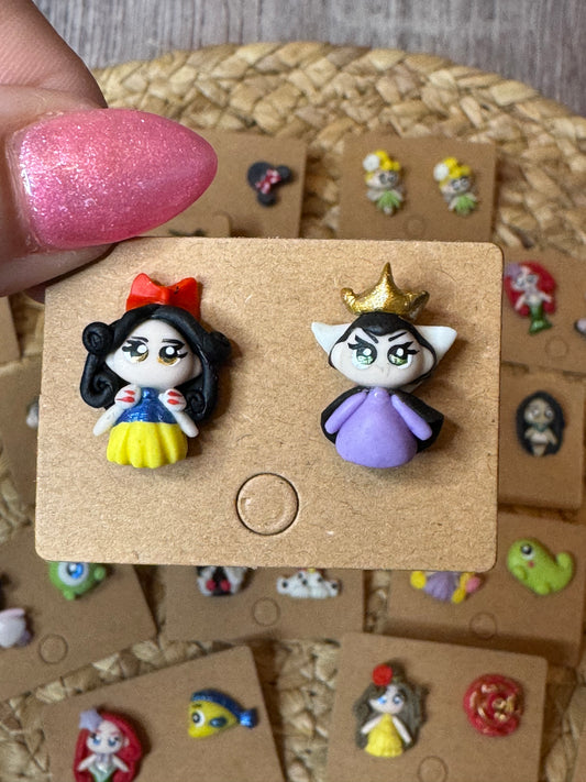 Snow & Queen Stud Earrings