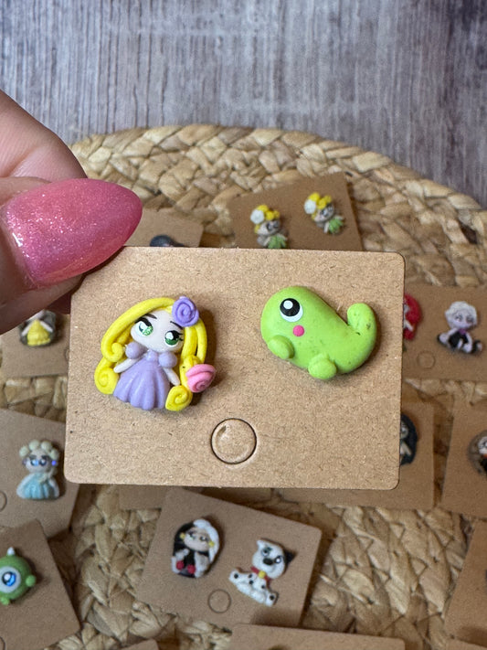 Rapunzel & Pascal Stud Earrings