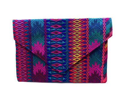 Embroidered Huipil Envelope Crossbody Bag