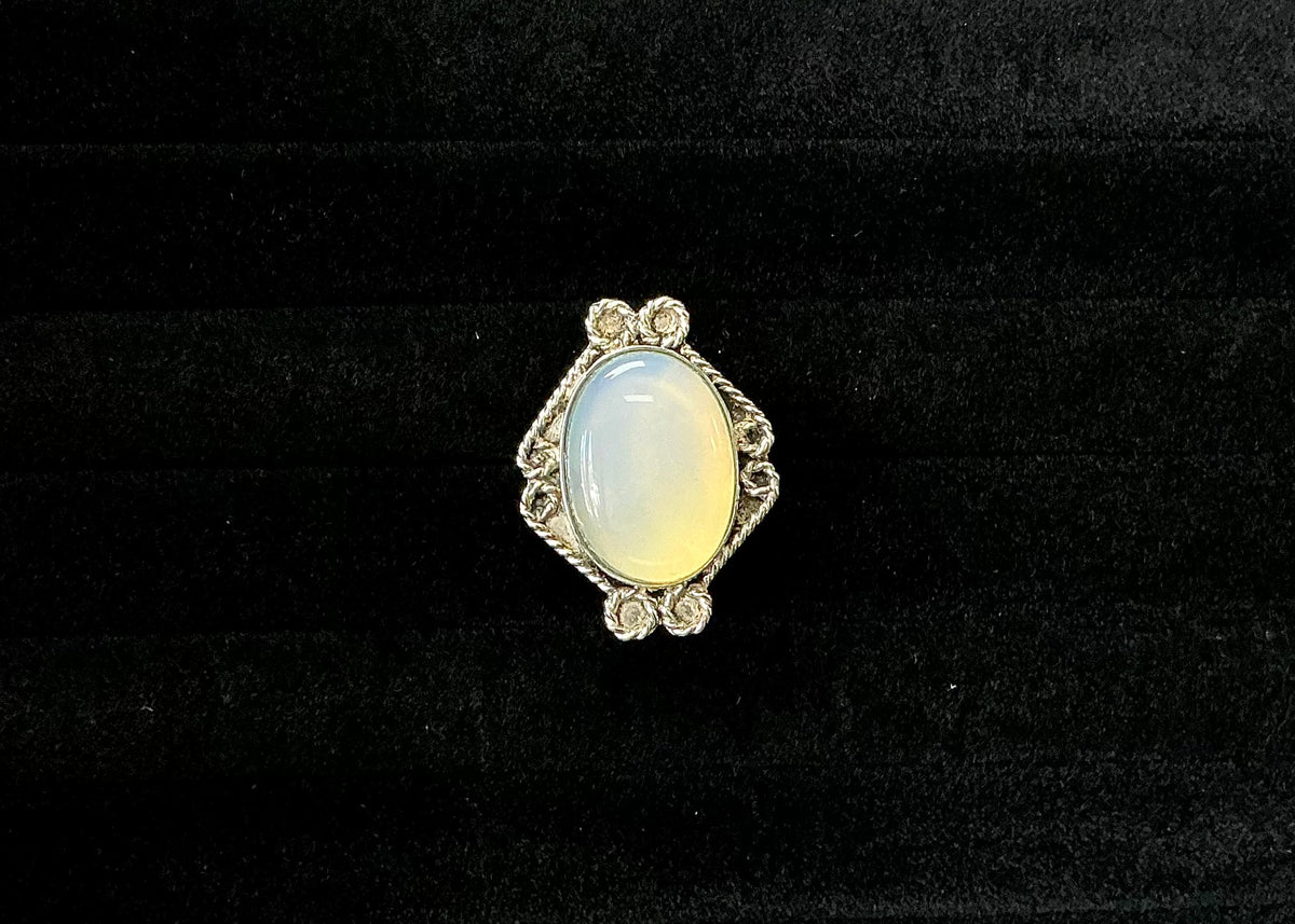Ornate White Ring