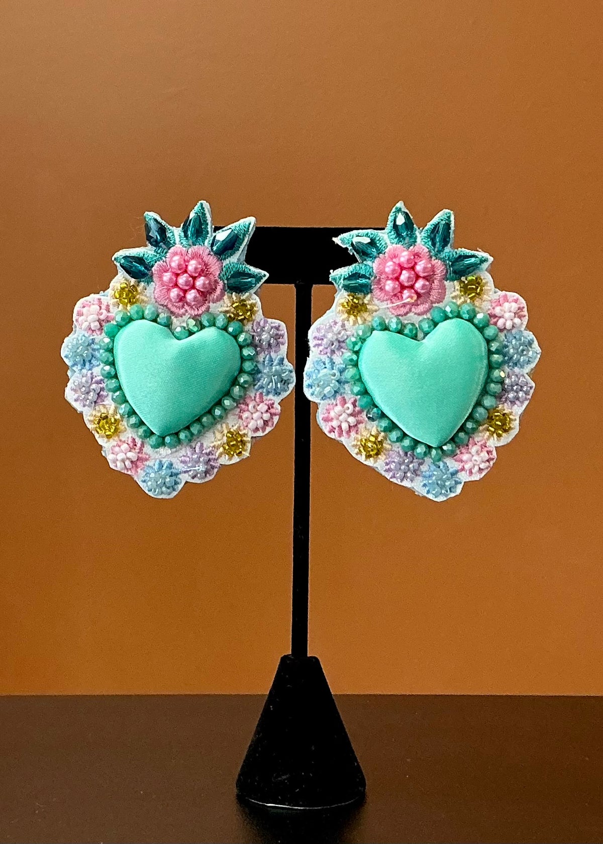 Corazón Durmiente Earrings - Teal