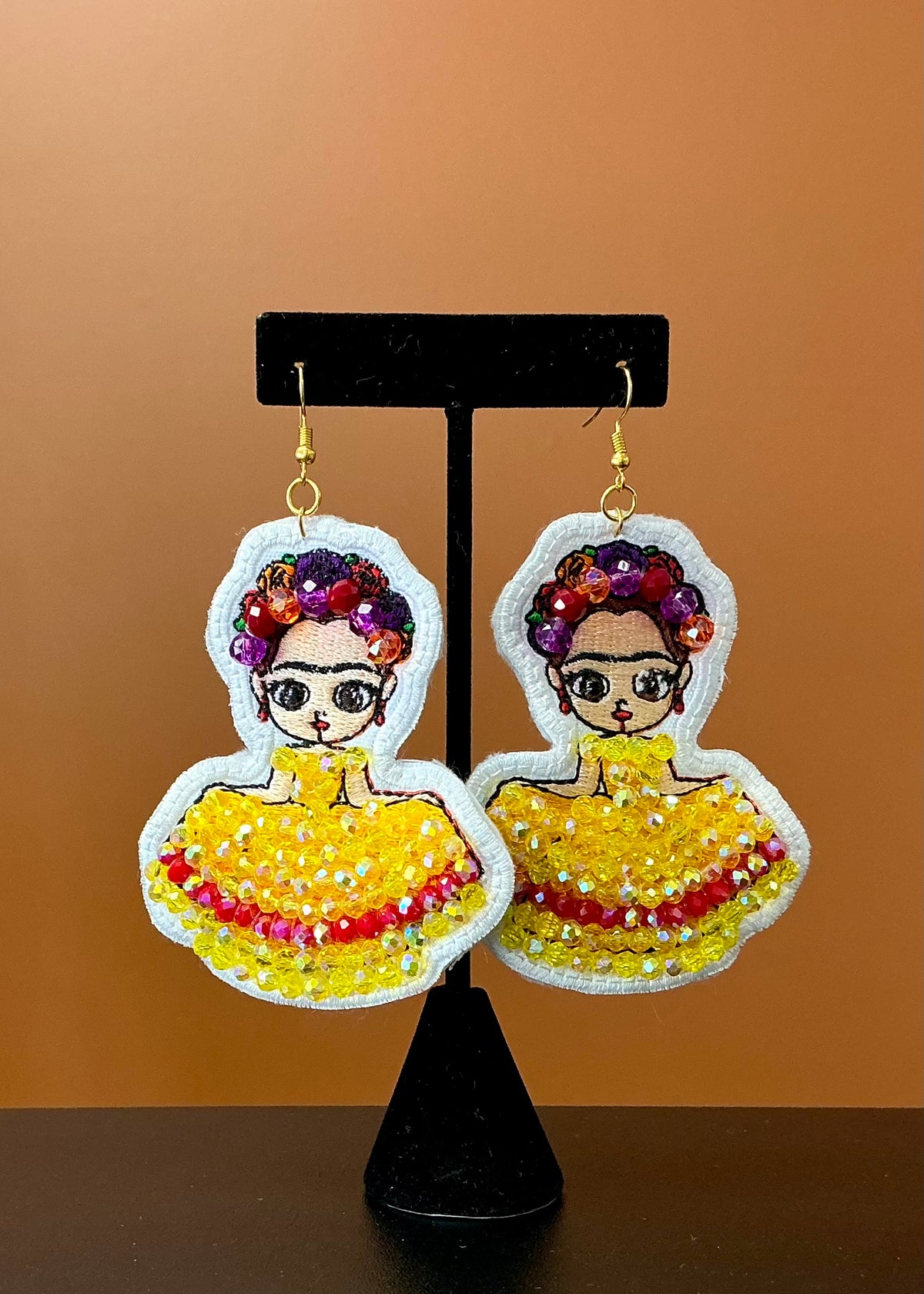 Frida Embroidery Earrings