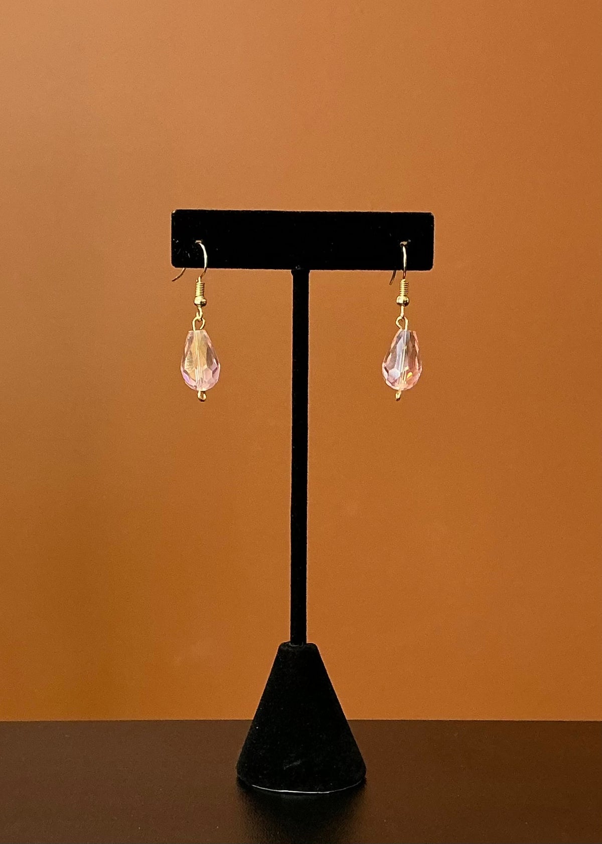 Wire Flower Necklace & Earrings - Pink