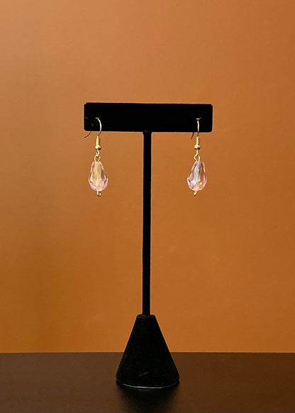 Wire Flower Necklace & Earrings - Pink