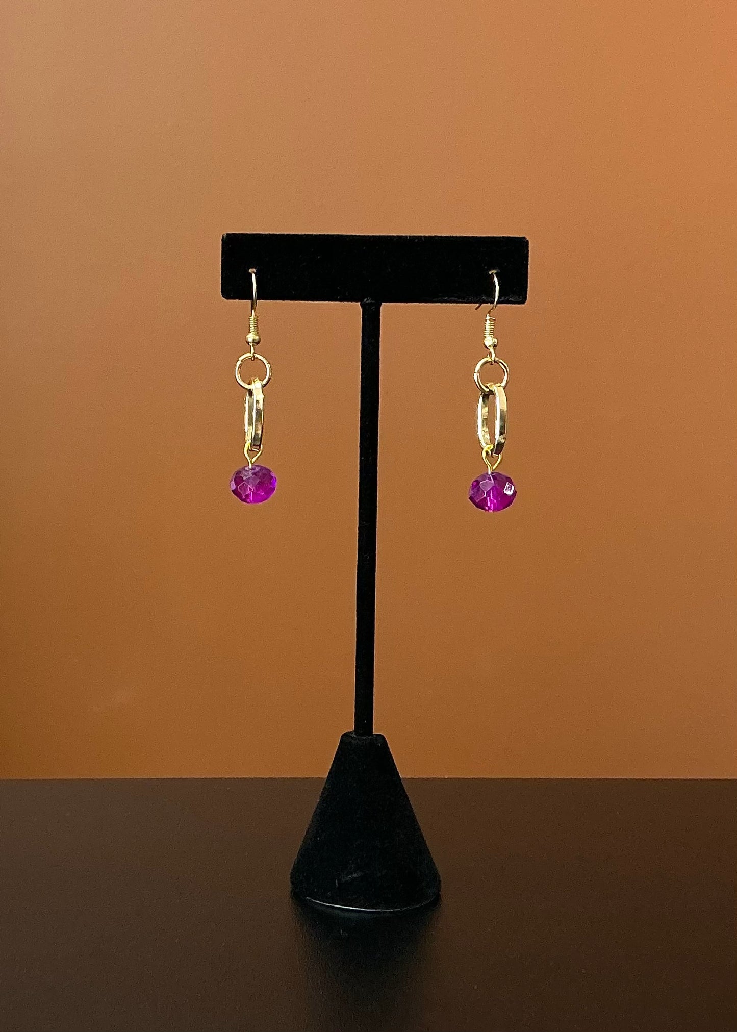 Saint Benedict Necklace & Earring Set - Purple