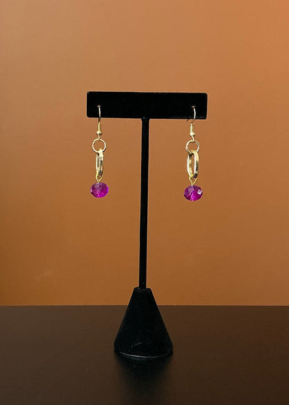 Saint Benedict Necklace & Earring Set - Purple