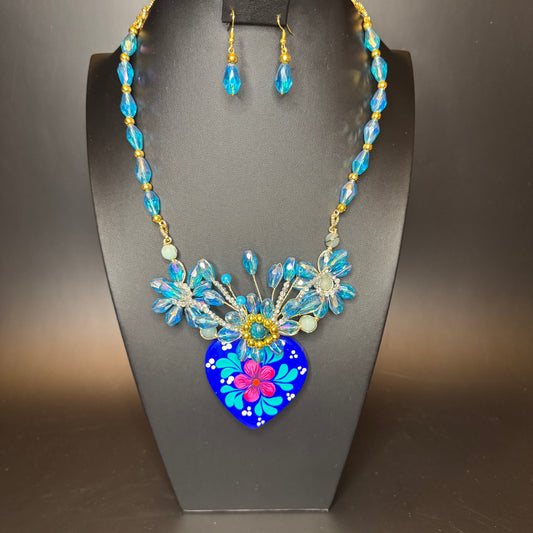 Corazon Pintado Necklace & Earrings