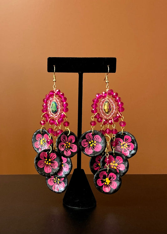 Platos con Flores Earrings