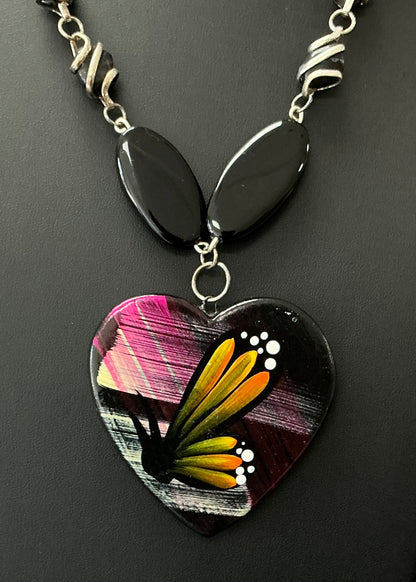 Painted Heart Jewelry Set