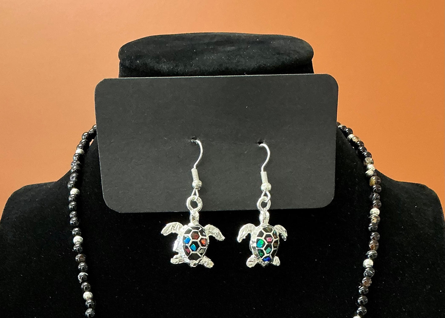 Turtle Necklace & Earrings
