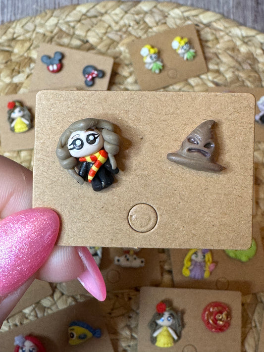 Hermione & Hat Stud Earrings