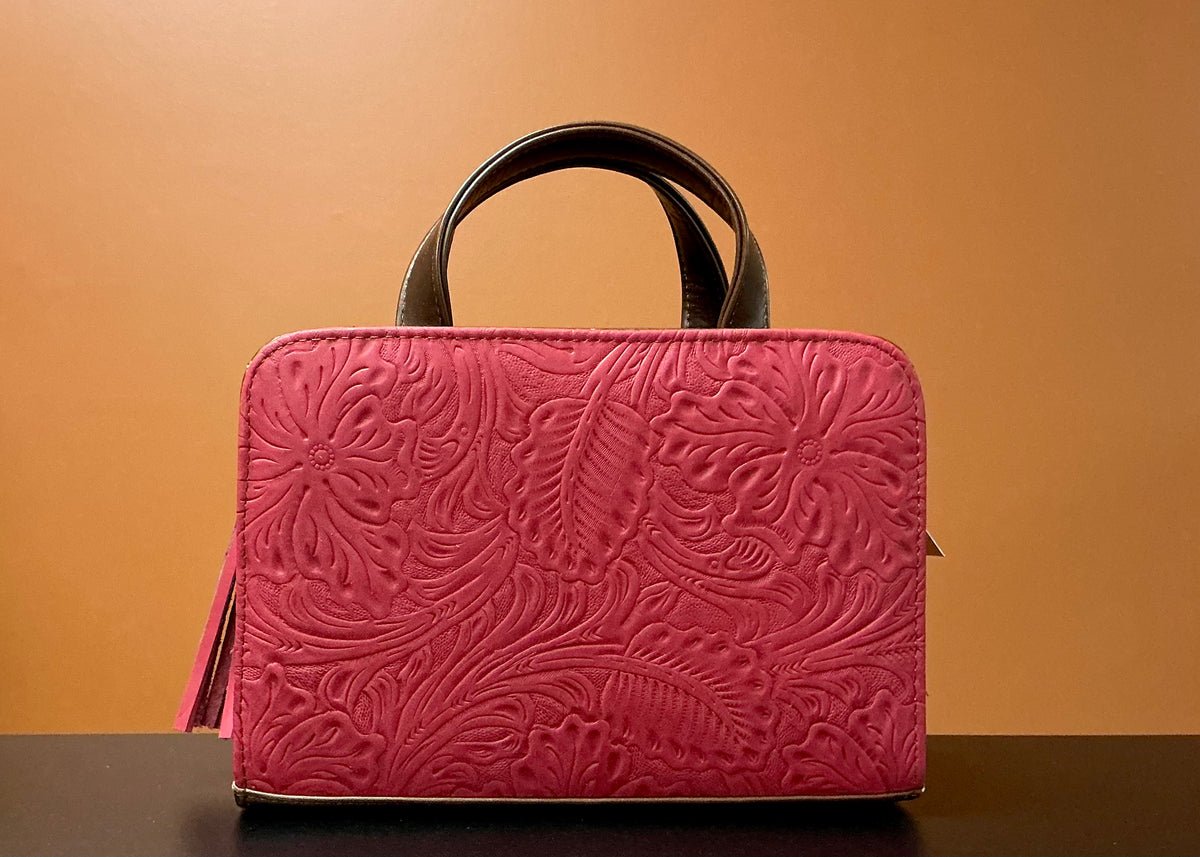 Mexican Artisanal Handbag - Red & Brown