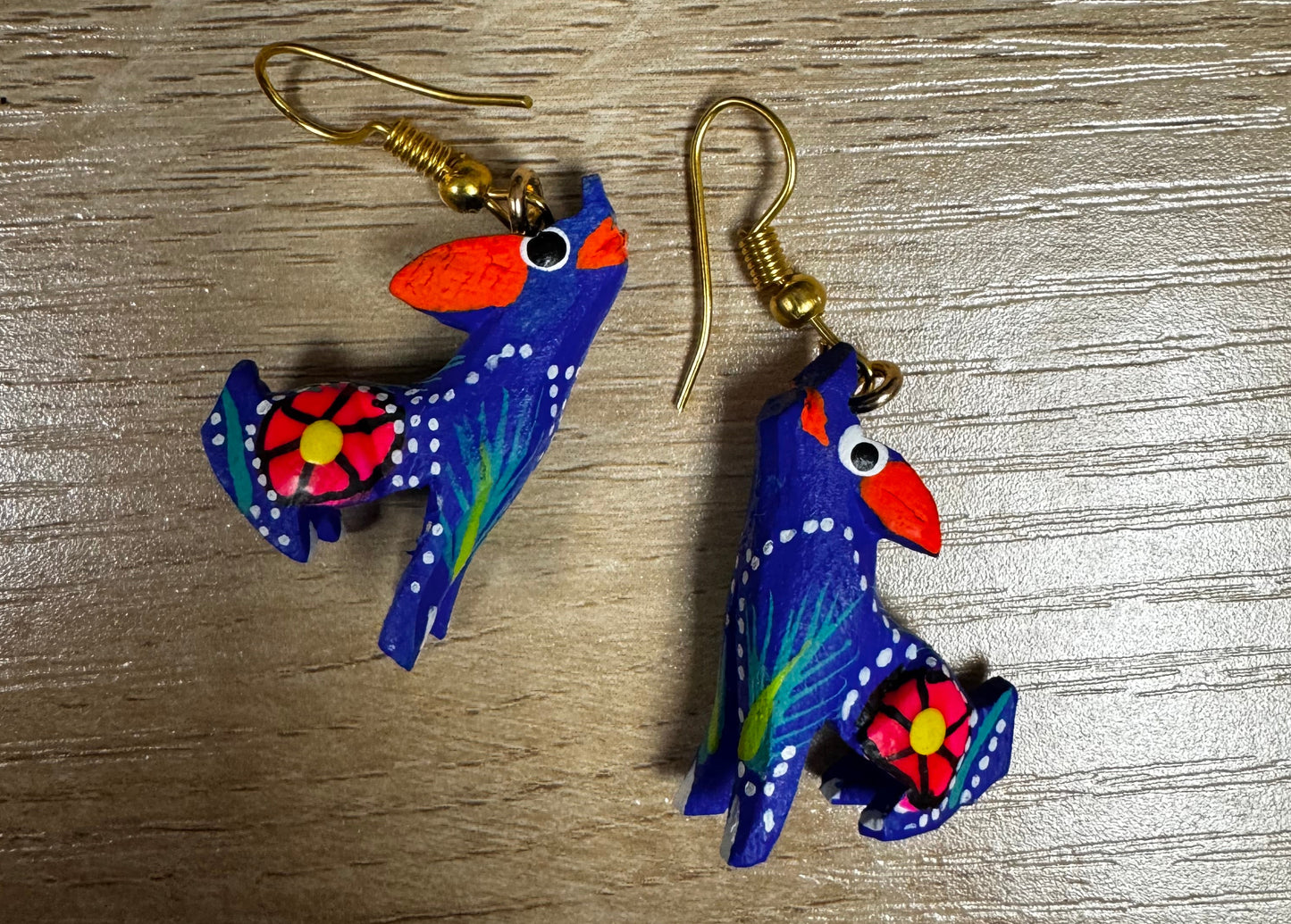 Aullido (Blue) Alebrije Earrings