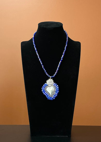 Corazón Sagrado Necklace - Blue