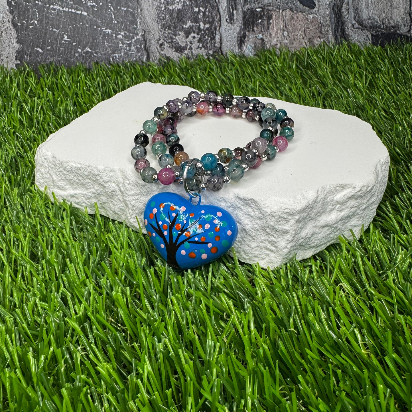 Arbol Corazon Pintado Labradorite Bracelet