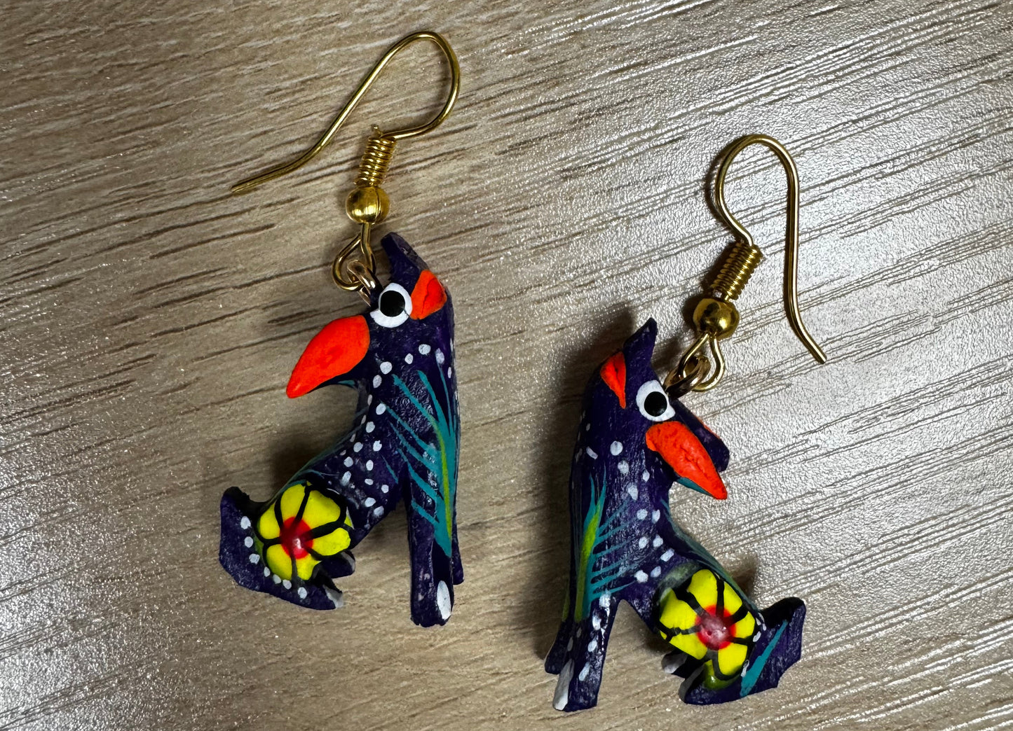 Alluido (Indigo) Alebrije Earrings