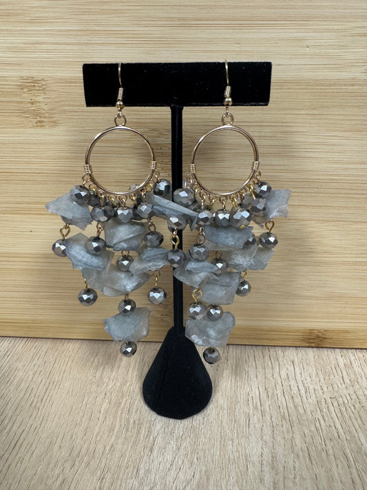 Escama Earrings - Gray