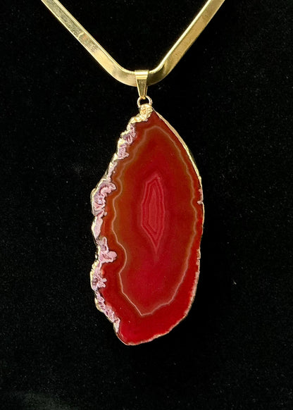 Gold & Red Collar Necklace