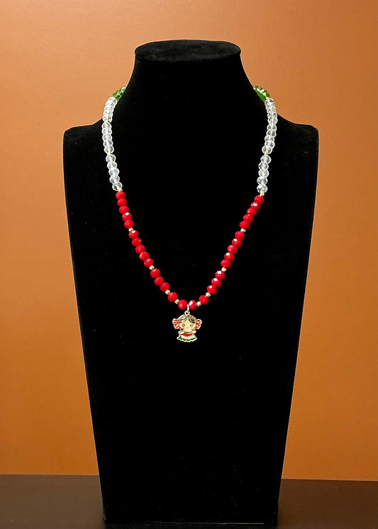 Lele Doll Necklace - Mexican Flag Colors